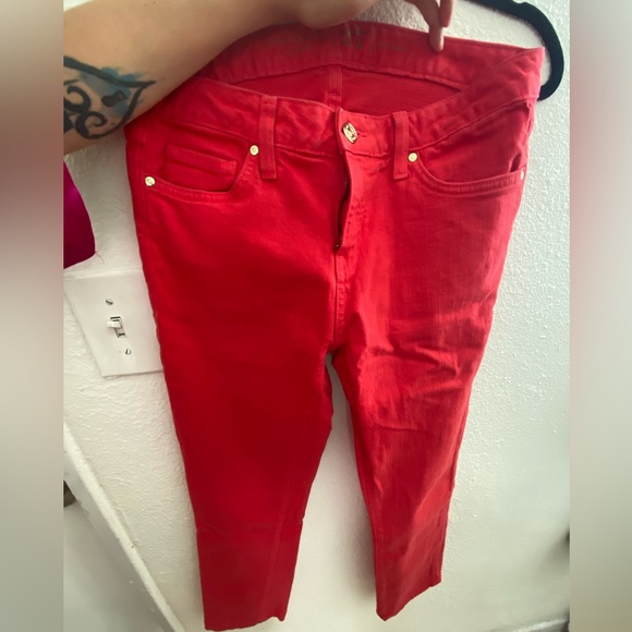 Kate Spade red slim jeans size 27 - Picture 1 of 5
